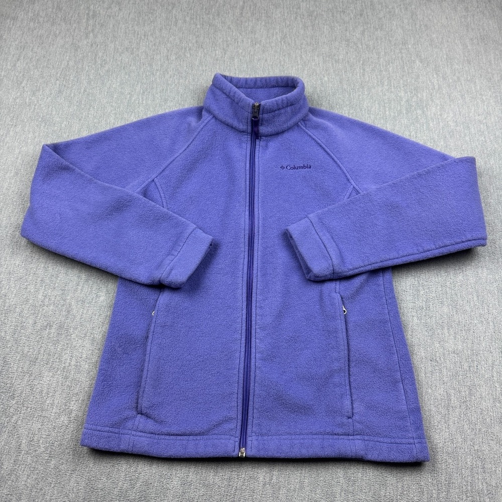 Columbia Jacket Girls Large 14/16 Blue Benton Springs Fleece Full Zip Kids